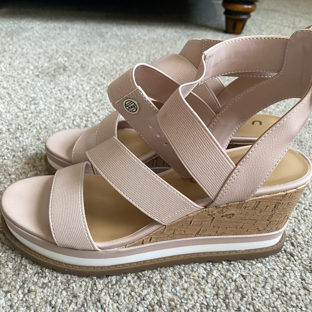 New Unisa Blush Pink Wedge Sandals